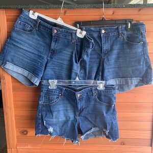 Lot of 3 Celebrity Pink Denim Shorts, Size 11